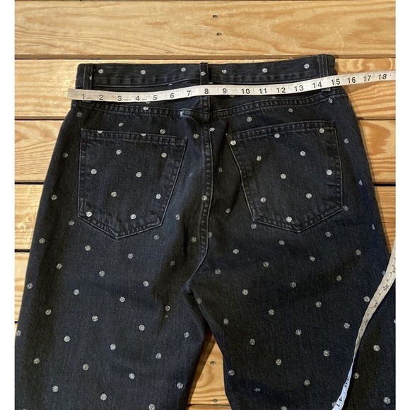 Current Elliot Polka Dot Slim Straight Leg Jeans Size 28 Women’s Black - Picture 7 of 8